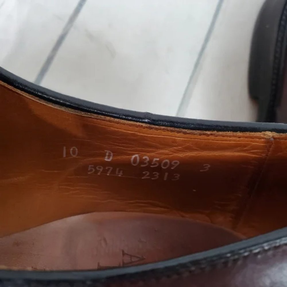Allen Edmonds Hillcrest Burgundy Leather Lace Up Bicycle Toe Blucher Size 10D - Picture 3 of 16